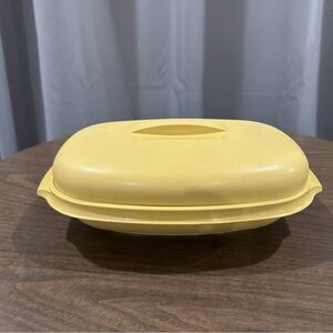 Vintage Tupperware 3 Piece Yellow Vegetable and Rice Steamer